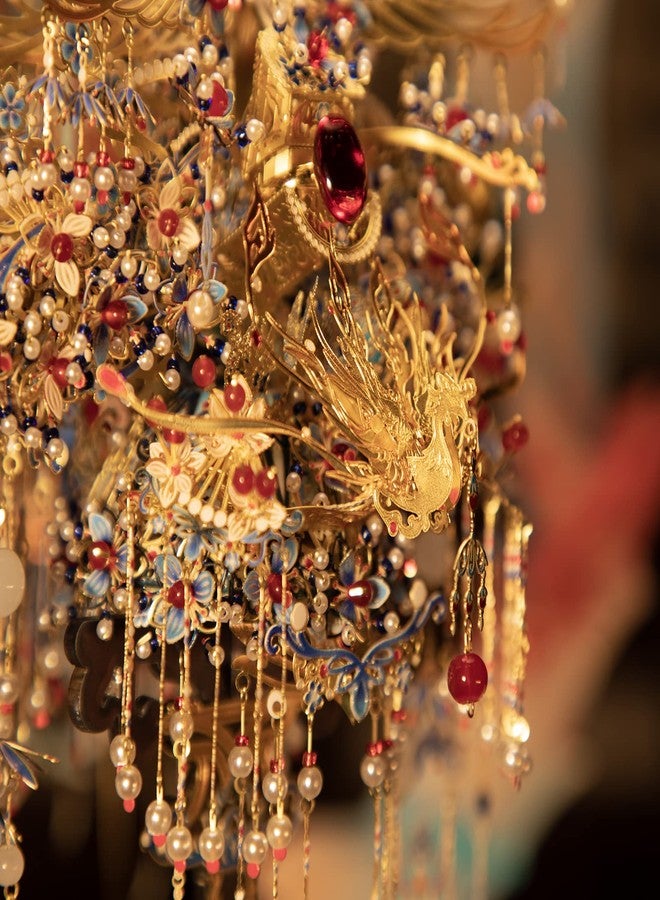 مو أحجية تاج العنقاء المعدنية ثلاثية الأبعاد من MU، طقم بناء نموذج تاج صيني قديم مرصع بالجواهر للبالغين، هدية عيد ميلاد أو زفاف أو ديكور منزلي - Image 3